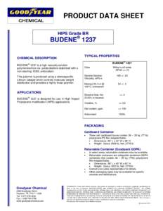 PRODUCT DATA SHEET HIPS Grade BR ® BUDENE 1237 TYPICAL PROPERTIES