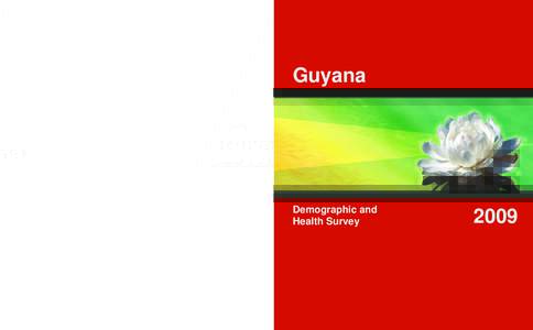 Guyana DHS 2009 Cover Draft 7.indd
