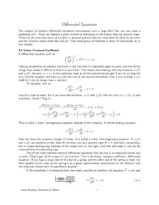 Differential calculus / Damping / Differential equation / Bessel function / Regular singular point / Sturm–Liouville theory / Wave equation / Mathematical analysis / Ordinary differential equations / Calculus