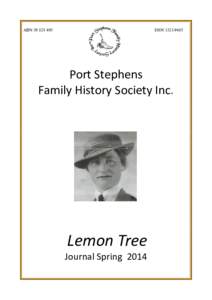 ABNISSNPort Stephens Family History Society Inc.