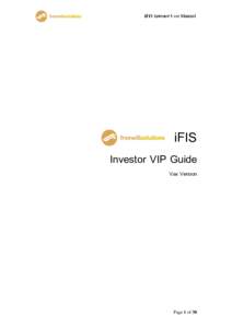 iFIS Investor VIP Guide Vax Version Page 1 of 30