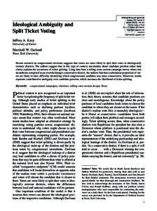 Political Research Quarterly Volume XX Number X Month XXXX XX-XX © University of Utahhttp://prq.sagepub.com