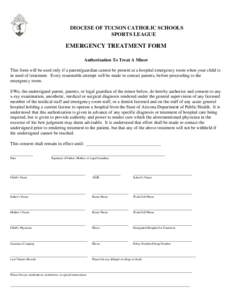 Microsoft Word - Sports League Emergency Treatment Form.doc