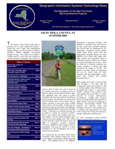 Geographic Information Systems Technology News The Newsletter of the New York State GIS Coordination Program George E. Pataki Governor
