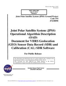 MOD and TOD / Joint Polar Satellite System / National Oceanic and Atmospheric Administration / NPOESS