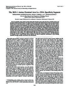 MOLECULAR AND CELLULAR BIOLOGY, Apr. 1999, p. 3039–[removed]/$[removed]Copyright © 1999, American Society for Microbiology. All Rights Reserved. Vol. 19, No. 4