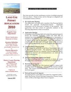 LAND USE PERMIT APPLICATION REVIEW PROCESS  ____________ LAND USE PERMIT