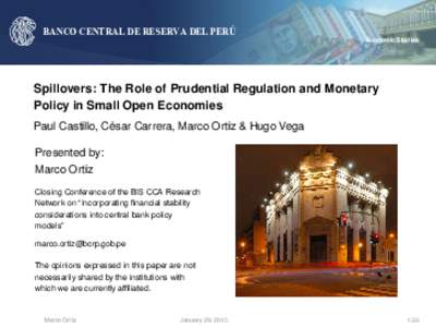 Spillovers: the role of prudential regulation and monetary policy in small open economies