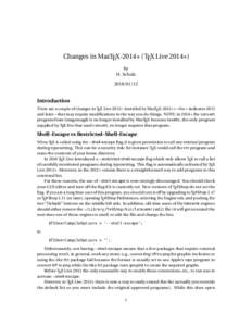 Changes in MacTEX-2014+ (TEX Live 2014+) by H. SchulzIntroduction