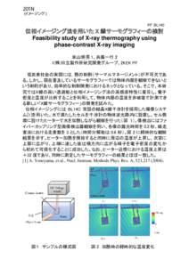 201N （イメージング） PF BL14C 位相イメージング法を用いた X 線サーモグラフィーの検討 Feasibility study of X-ray thermography using