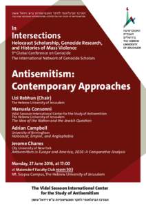 Antisemitism- Contemporary Approaches copy
