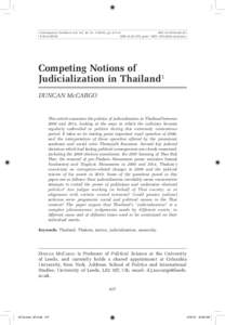 Contemporary Southeast Asia Vol. 36, No), pp. 417–41	 DOI: cs36-3d © 2014 ISEAS ISSN 0129-797X print / ISSN 1793-284X electronic  Competing Notions of