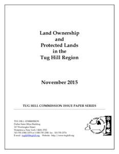 Land Ownership and Protected Lands in the Tug Hill Region