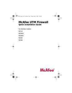 McAfee UTM Firewall Quick Installation Guide