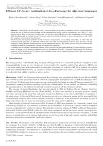 This is the Full Version of the Extended Abstract that appears in the Proceedings of the 16th International Conference on Practice and Theory in Public-Key Cryptography (PKC ’February – 1 March 2013, Nara, Ja