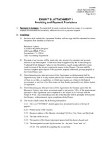 Grantee Grant Agreement No.: Exhibit B: Attachment 1 Page 1 of 2  EXHIBIT B: ATTACHMENT 1