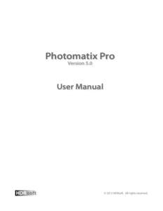 Photomatix Pro Version 5.0 User Manual  HDR soft