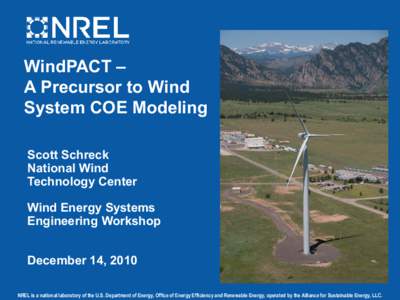 WindPACT–A Precursor to Wind System COE Modeling