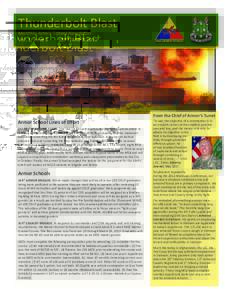 Thunderbolt Blast Monthly Armor School Newsletter Vol. 1, Issue 2 SEPTEMBERFrom the Chief of Armor’s Turret
