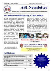 Demography / Human geography / Ageing / Gerontology / Elder law / International Day of Older Persons / Old age / Population ageing / ASI / The Gambia