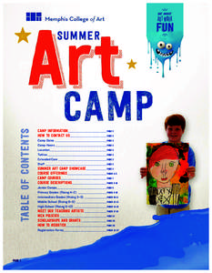 Table of Contents  Camp Information_______________________________________________________ PAGE 3 How to Contact us_____________________________________________________ PAGE 3 Camp Dates _________________________________