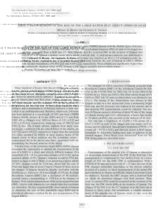 The Astronomical Journal, 127:2413–2417, 2004 April # 2004. The American Astronomical Society. All rights reserved. Printed in U.S.A. DIRECT MEASUREMENT OF THE SIZE OF THE LARGE KUIPER BELT OBJECTQUAOAR Michae