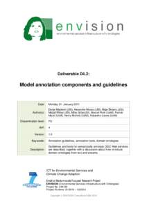 Deliverable D4.2:  Model annotation components and guidelines Date: Author(s):