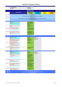 IFIP SEC 2011 Conference Program Version 8. June 2011 Monday, 6 June, hh TC 11 Annual Meeting
