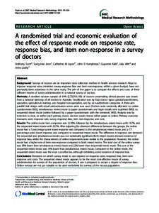 Scott et al. BMC Medical Research Methodology 2011, 11:126 http://www.biomedcentral.com RESEARCH ARTICLE  Open Access