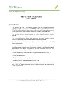 Sumitomo Mitsui Banking Corporation Group  PILLAR 3 RISK DISCLOSURES As of 30th JuneDocument disclaimer