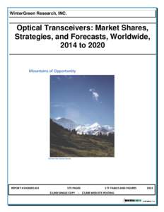WinterGreen Research, INC.  Optical Transceivers: Market Shares, Strategies, and Forecasts, Worldwide, 2014 to 2020