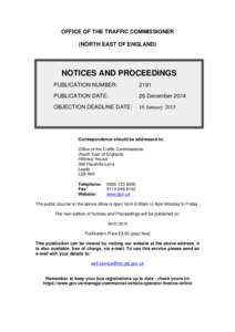 Notices and proceedings, notice 2191