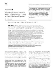 294  ZENG ET AL., Evaluation of Concept-oriented View Research Paper