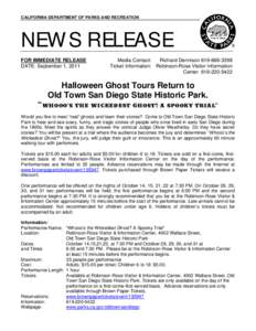 Microsoft Word - Press Release Ghost Tours 2011.doc