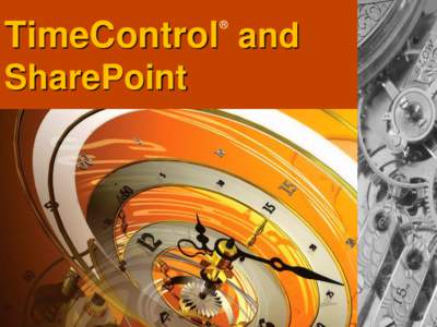 ®  TimeControl and SharePoint  HMS History