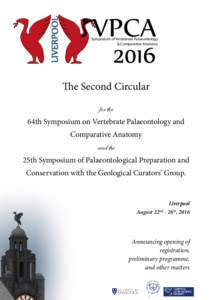 LIVERPOOL  VPCA Symposium of Vertebrate Palaeontology & Comparative Anatomy