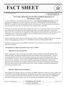 FACT SHEET	 Andrew M. Cuomo, Governor A PUBLICATION OF NEW YORK STATE