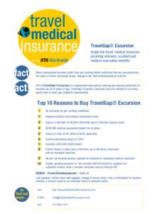 travel  medical insurance from HTH Worldwide