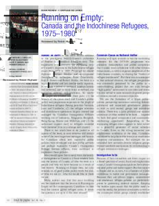 BOOK REVIEW // CRITIQUE DE LIVRES  Running on Empty: Canada and the Indochinese Refugees, 1975–1980