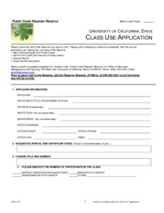 Microsoft Word - Putah Creek Reserve Class Application.doc