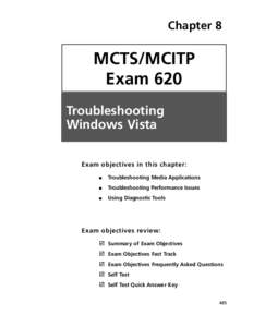 Chapter 8  MCTS/MCITP Exam 620 Troubleshooting Windows Vista