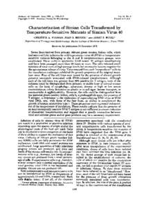 Vol. 18, No. 3 Printed in U-SA. JOURNAL OF VIROLOGY, June 1976, p[removed]Copyright ©D 1976 American Society for Microbiology