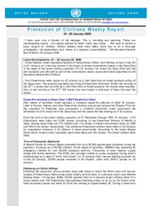 OCHA Weekly Report: 16 – 20 JanuaryUNITED |1