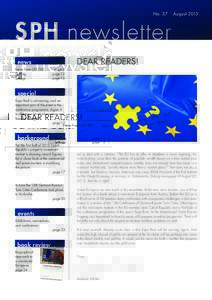 No. 37 | AugustSPH newsletter deAr reAderS!  news