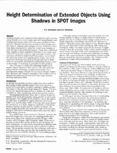 Height Determination of Extended Objects Using Shadows in SPOT Images