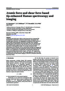 Atomic force and shear force based tip-enhanced Raman spectroscopy and imaging