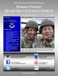 AIR FORCE GLOBAL STRIKE COMMAND  STRIKE CHIEFS’ QUARTERLY ENLISTED FORUM Vol. 5 Issue 1