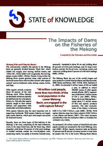 SOK 1: The Impacts of Dams on the Fisheries of the Mekong, MaySTATE of KNOWLEDGE The Impacts of Dams on the Fisheries of the Mekong
