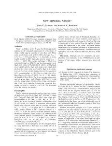 American Mineralogist, Volume 84, pages 193–198, 1999  NEW MINERAL NAMES*