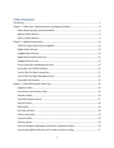 Table of Contents Introduction .................................................................................................................................................. 3 Chapter 1: FEMA, State, Tribal Governmen